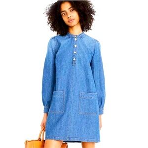 Madewell Denim Patch-Pocket Popover Shirtdress